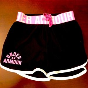 Under Armour girls shorts black and pink XS